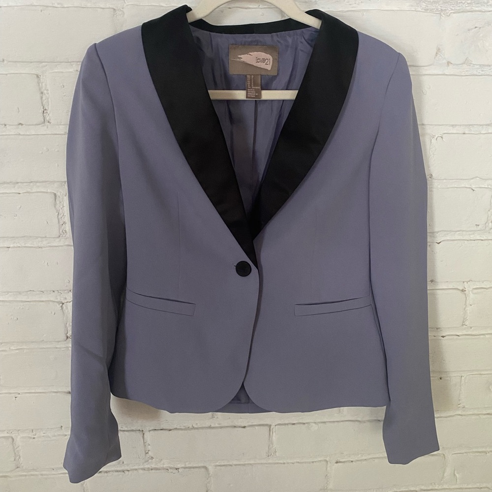 Forever 21 Purple Blazer with Black Accents